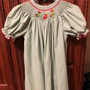 Smocked girls dress size 6
